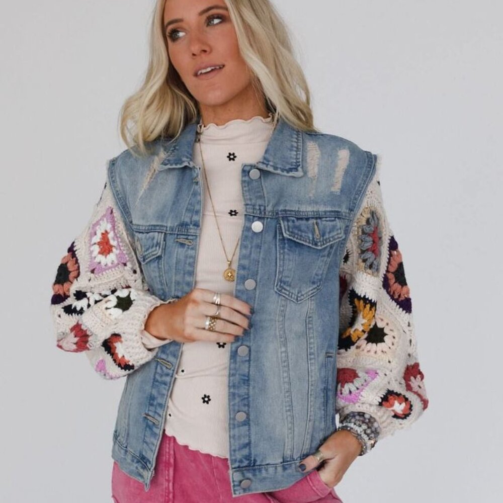 The Nest Diamond Blossom Denim Jacket